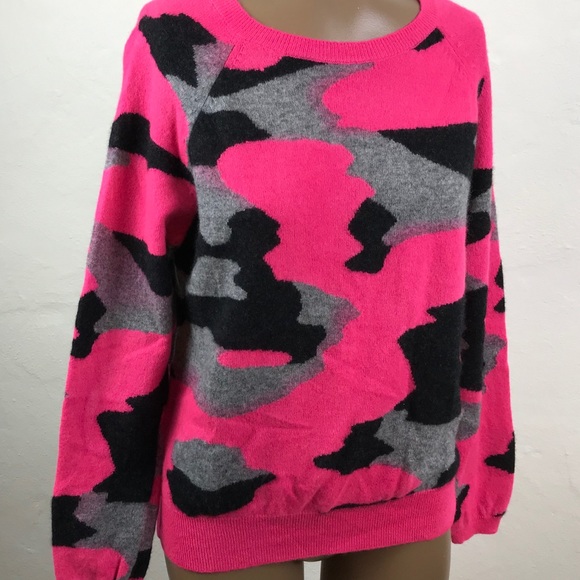 Hot pink camo sweater Clearance